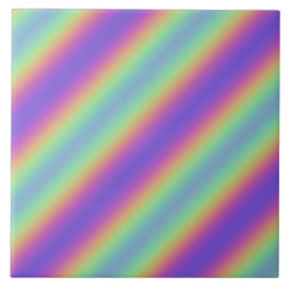 Azulejo Tejido cerámico Neon Glow Rainbow Stripe