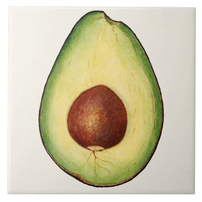 Azulejo Tejido de cerámica botánica vintage (Frente)