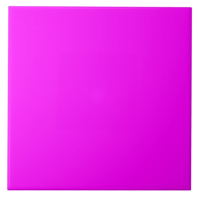Azulejo Tejido de cerámica de magenta rosa sólido moderno (Frente)