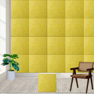 Azulejo Tejido de cerámica de patrón amarillo soleado