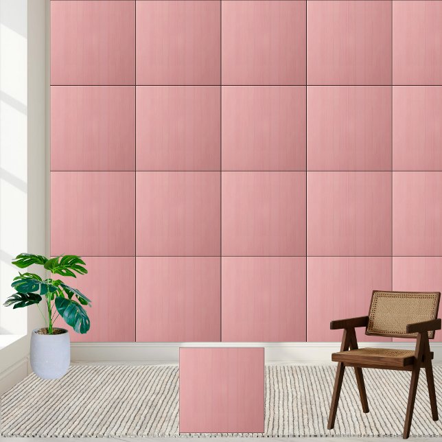 Azulejo Tejido de cerámica de textura suave de madera rosa (Soft Blush Pink Wood Texture Ceramic Tile)