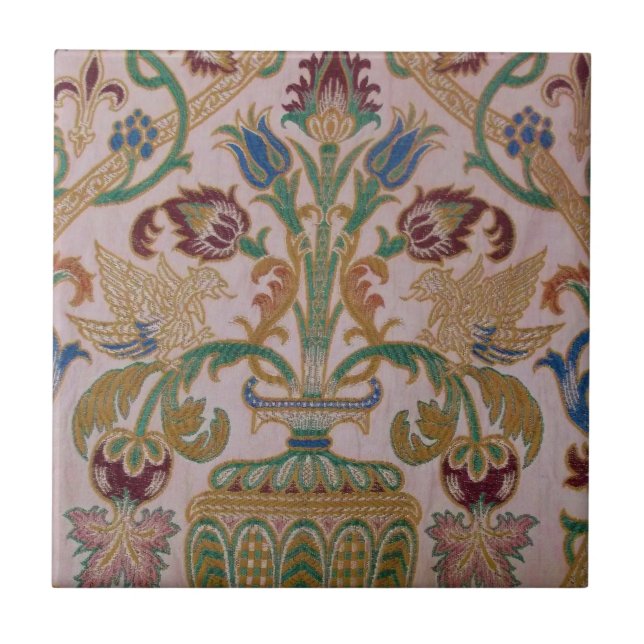 Azulejo Tejido de Damasco Antiguo (Frente)
