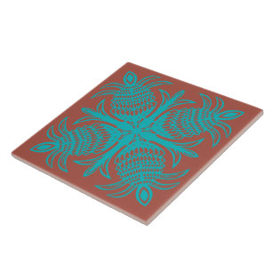 Azulejo tejido hawaiano de cerámica decorativa