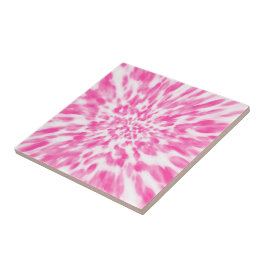 Azulejo Tejido rosa y blanco