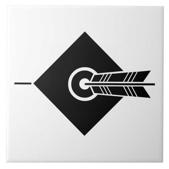 Azulejo Tejidos decorativos de flecha de destino (Frente)