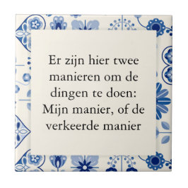 Azulejo tekst op tegeltje - werk manieren