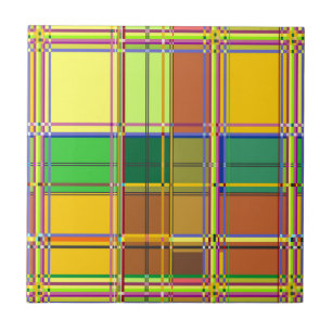 Azulejo Tela Colorida Caribeña Madras Tartán