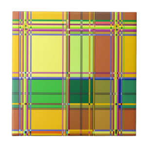Azulejo Tela Colorida Caribeña Madras Tartán