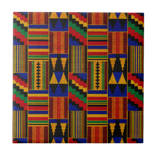 Azulejo Tela Kente de estilo africano
