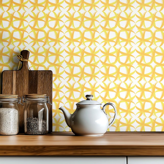 Azulejo Telas de cocina amarillas de verano retro (Subido por el creador)