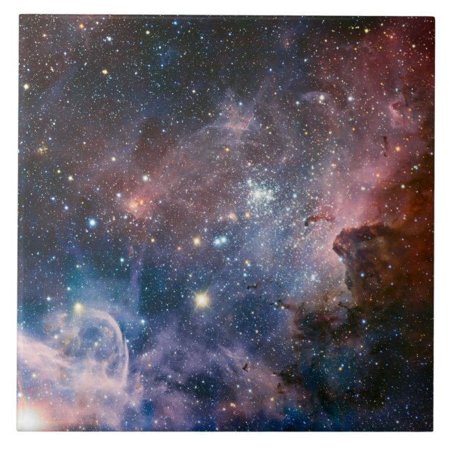 Azulejo Telescopio Hubble de la Nebulosa de la Carina Roja (Frente)