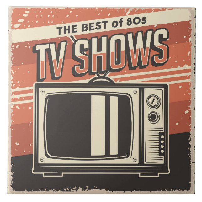 Azulejo Televisión retro de Guay sesenta (Frente)