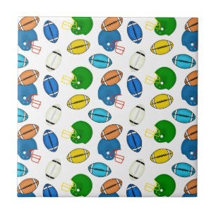 Azulejo tema de balones de fútbol y cascos