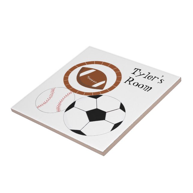 Azulejo Tema de Deportes - Nombre (Lado)
