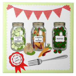 Azulejo Tema de las Pickles hechas en casa