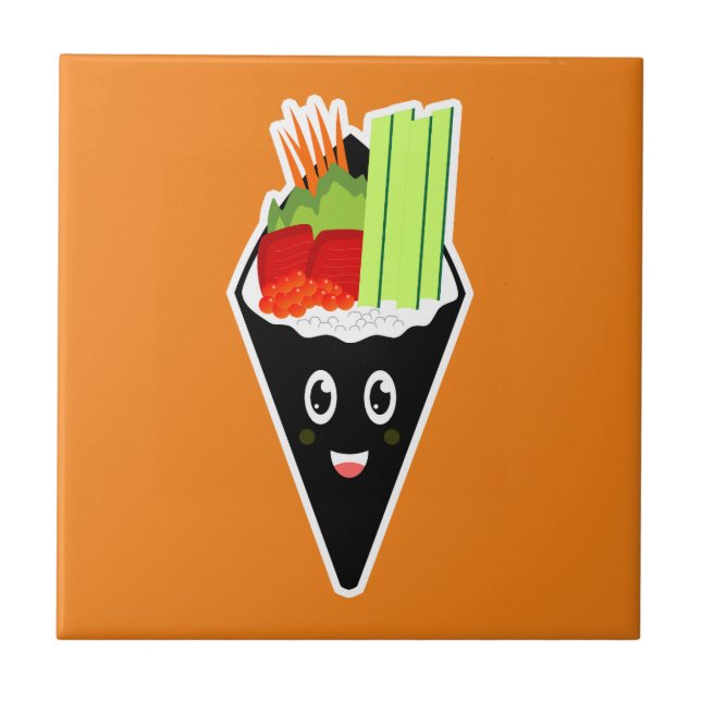 Azulejo Temaki Sushi Hand Roll (Frente)