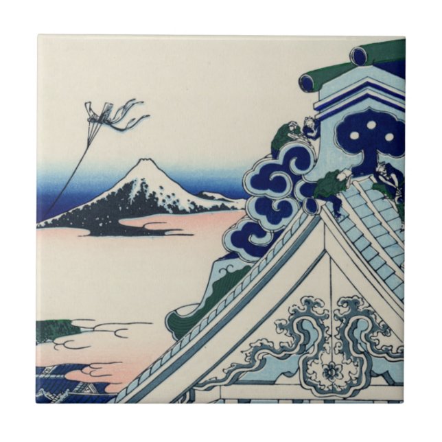 Azulejo Templo de Asakusa Honganji en la capital del este (Frente)