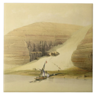 Azulejo Templo excavado de Abu Simbel, de "Egipto y de NU