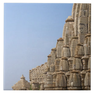 Azulejo Templo jainita en el fuerte de Chittorgarh, India