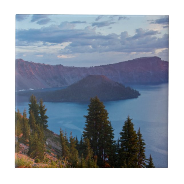 Azulejo Temprano en la mañana, Crater Lake (Frente)