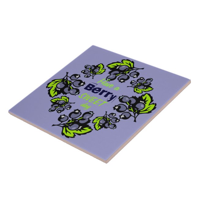 Azulejo Ten un dulce día de moras (Lado)