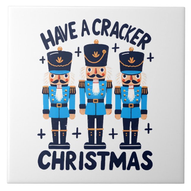 Azulejo Tenga una navidad cascanueces (Frente)