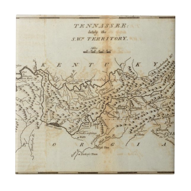 Azulejo Tennassee últimamente el territorio al sudoeste (Frente)