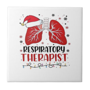 Azulejo Terapeuta Respiratorio de Enfermera Navidad, Pulmó