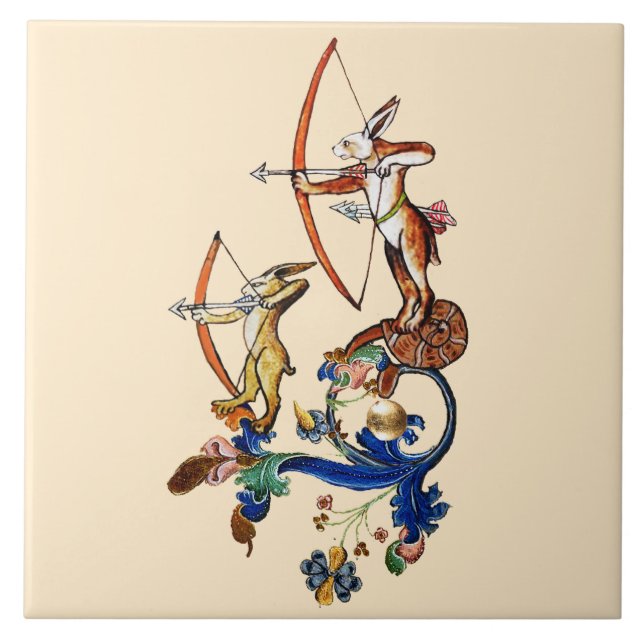 AZULEJO TERCERA GUERRA BESTIARIA MEDIEVAL,BITS DE ARCHER (Frente)