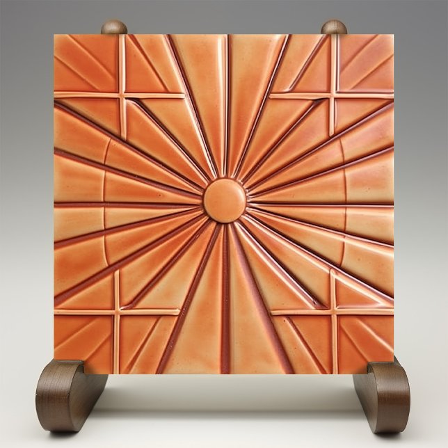 Azulejo Terracota Cálida Explosión de Sol Radiante (Subido por el creador)