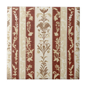 Azulejo Terracota Estampa Toile Floral País Francés