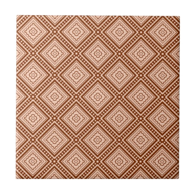 Azulejo Terracota geométrica africana Desert Blush (Frente)
