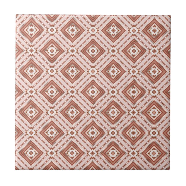 Azulejo Terracota geométrica africana Desert Blush (Frente)