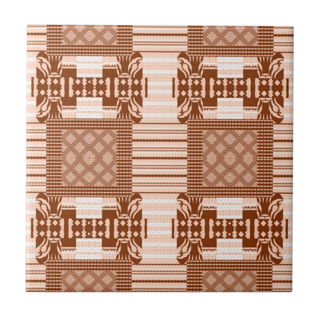 Azulejo Terracota geométrica africana Desert Blush (Frente)