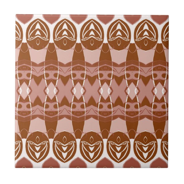 Azulejo Terracota geométrica africana Desert Blush (Frente)