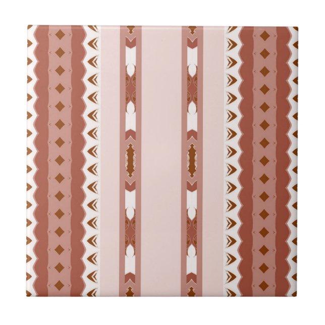 Azulejo Terracota geométrica africana Desert Blush (Frente)