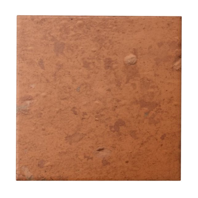 Azulejo Terracota rojo simple rústico  (Frente)