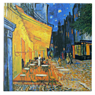 Azulejo Terraza de Café por Vincent van Gogh,