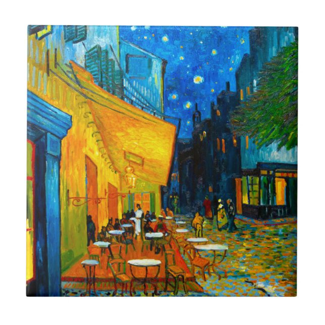 Azulejo Terraza Van Gogh Café de noche (Frente)