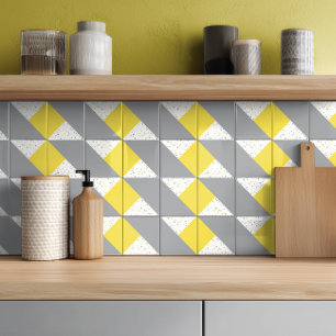 Azulejo Terrazzo de gris amarillo moderno