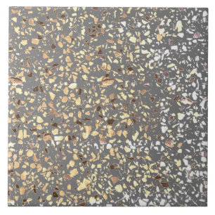 Azulejo Terrazzo Gray Brown Mínimo Piedra Moderna