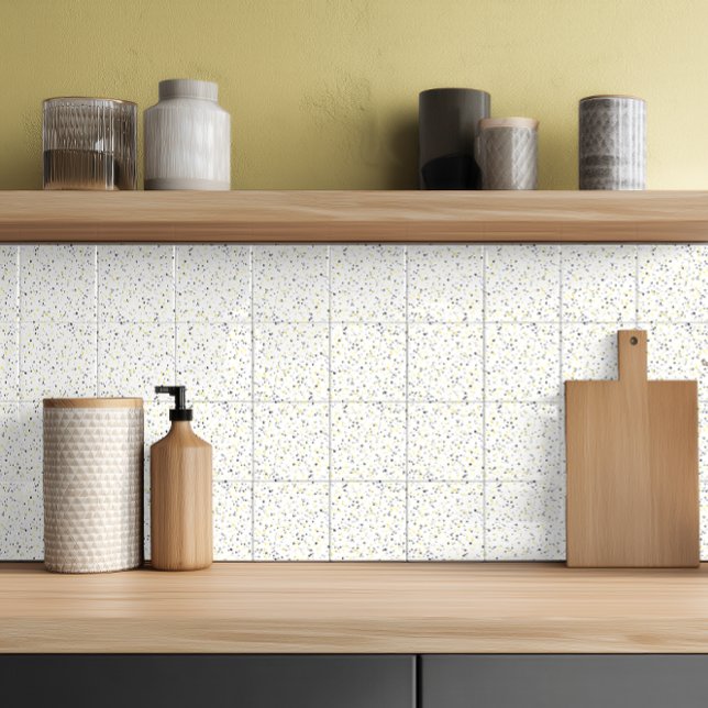 Azulejo Terrazzo Gris Amarillo Moderno (Subido por el creador)