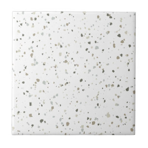Azulejo Terrazzo moderno de color gris blanco