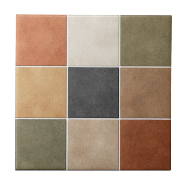 Azulejo Terre & Émotions – Earthy Minimalist Ceramic Tile (Frente)
