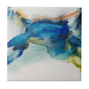 Azulejo Terreno abstracto - Azul