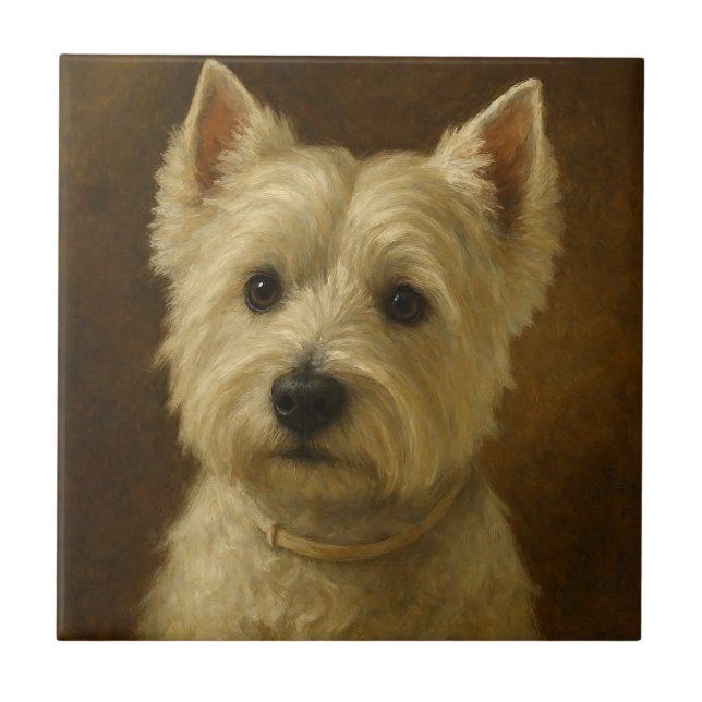Azulejo Terrier Blanco de las Tierras Altas Occidentales (Frente)