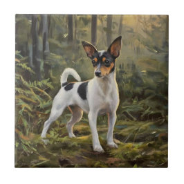 Azulejo Terrier de zorro de juguete