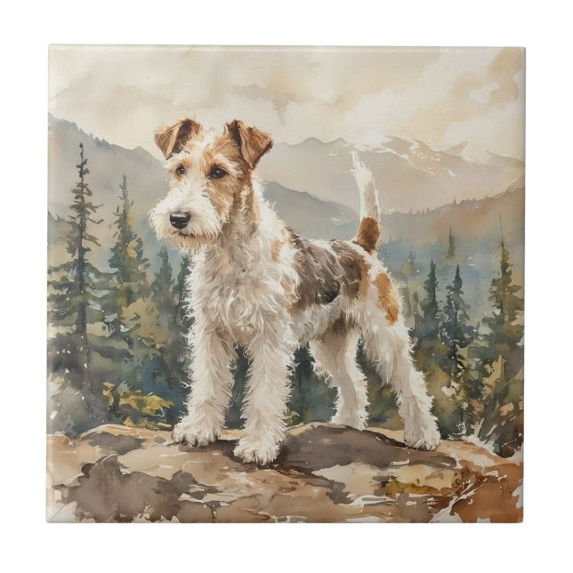 Azulejo Terrier de zorro de pelo duro (Frente)