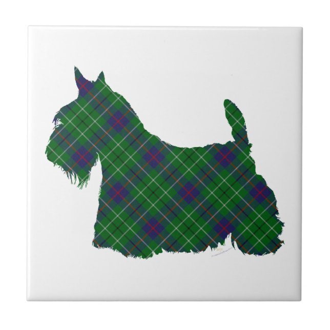 Azulejo Terrier Escocés Duncan Tartan (Frente)