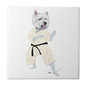 Azulejo ¡Terrier West Highland KARATE !